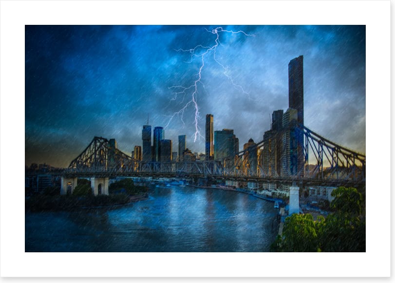 Story Bridge storm