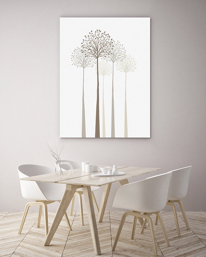 Elegant trees on white