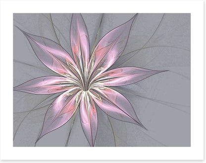 Silk flower in grey