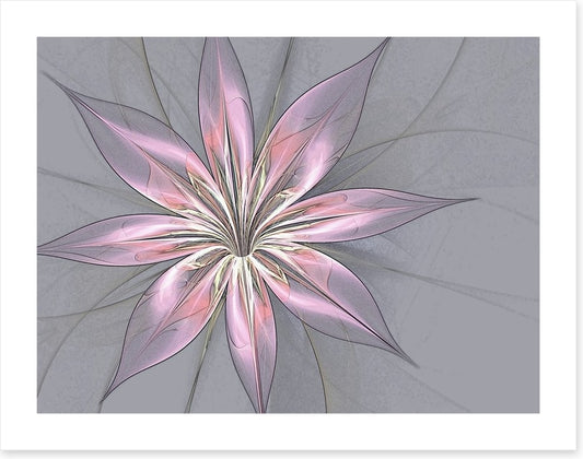 Silk flower in grey