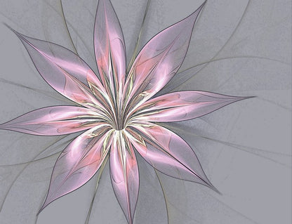 Silk flower in grey