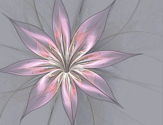 Silk flower in grey