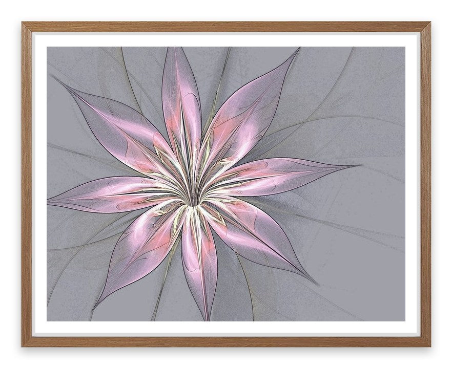 Silk flower in grey