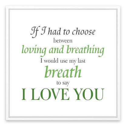 My last breath