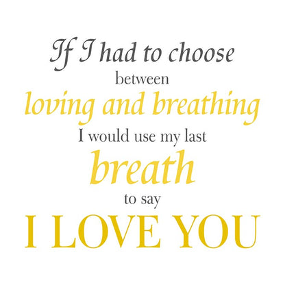 My last breath