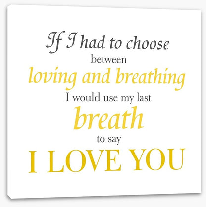 My last breath