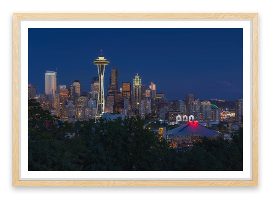 Seattle skyline by night