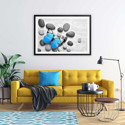Blue butterfly stones