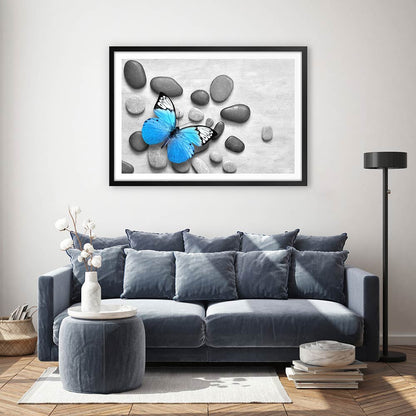 Blue butterfly stones