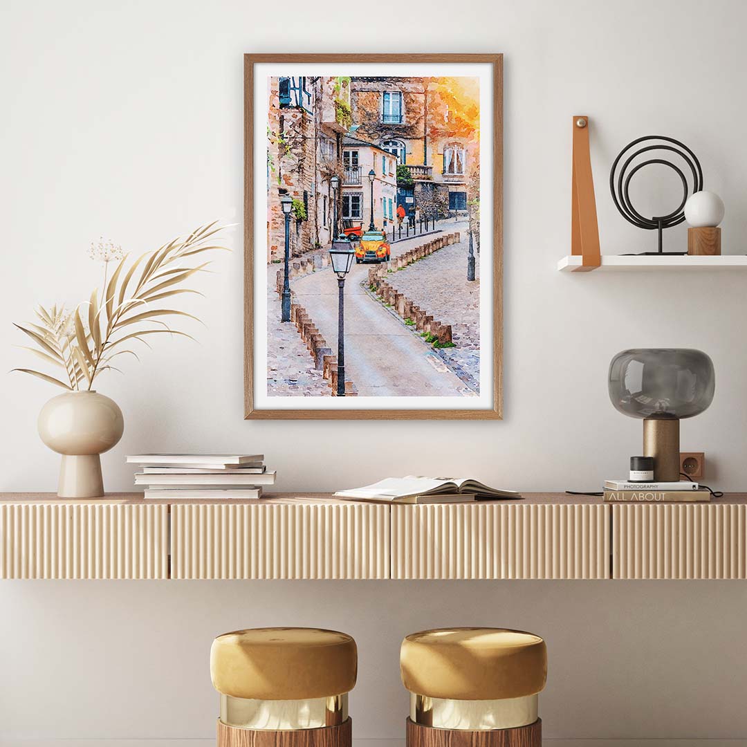 Montmartre street sunlight