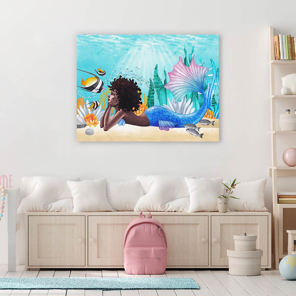 Blue tail mermaid