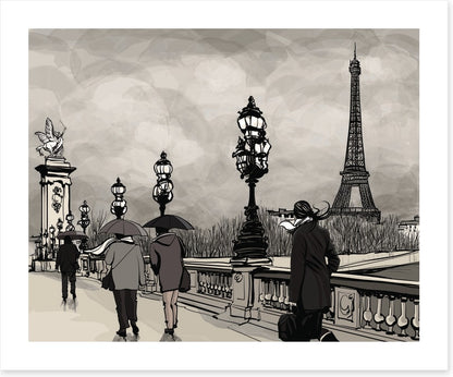 Alexander III bridge rain