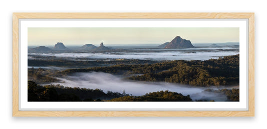 Glasshouse Mountains panorama