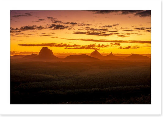 Glasshouse Mountains sunset