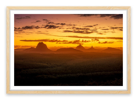Glasshouse Mountains sunset