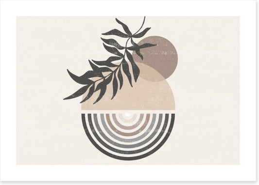 Retro moonrise leaves