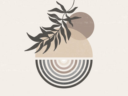 Retro moonrise leaves