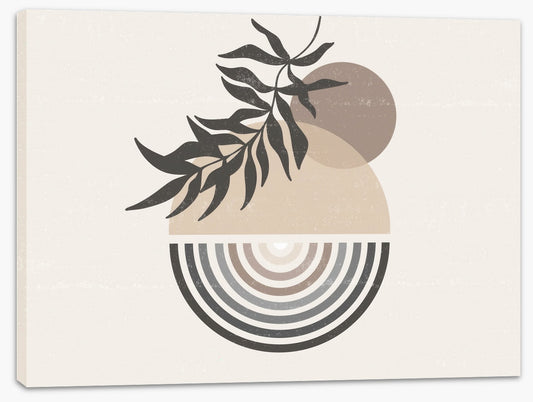Retro moonrise leaves